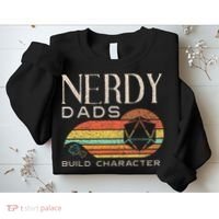 Nerdy Dads Build Character Funny Rpg Gaming D20 Dice Gamer Sweatshirt thumb 2