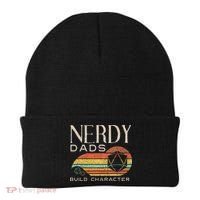 Nerdy Dads Build Character Funny Rpg Gaming D20 Dice Gamer Beanie thumb 0