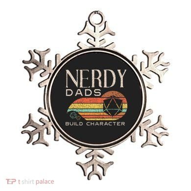 Nerdy Dads Build Character Funny Rpg Gaming D20 Dice Gamer Ornament
