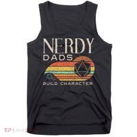 Nerdy Dads Build Character Funny Rpg Gaming D20 Dice Gamer Tank Top thumb 0