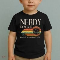 Nerdy Dads Build Character Funny Rpg Gaming D20 Dice Gamer Toddler T-Shirt thumb 2