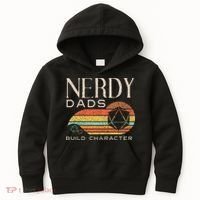 Nerdy Dads Build Character Funny Rpg Gaming D20 Dice Gamer Kids Hoodie thumb 0