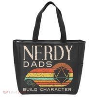 Nerdy Dads Build Character Funny Rpg Gaming D20 Dice Gamer Tote Bag thumb 0