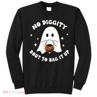 No Diggity Bout To Bag It Up Halloween Trick Or Treat Ghost Sweatshirt thumb 0