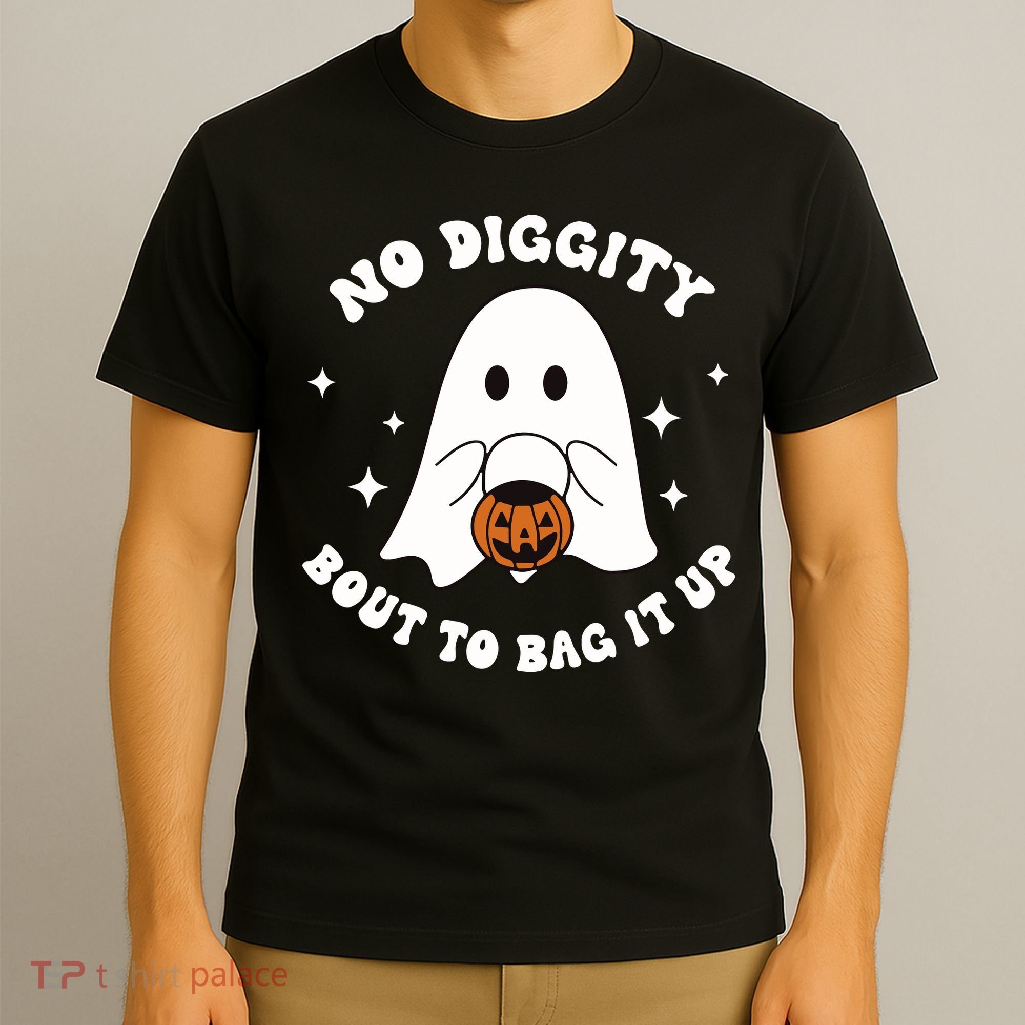 No Diggity Bout To Bag It Up Halloween Trick Or Treat Ghost T-Shirt