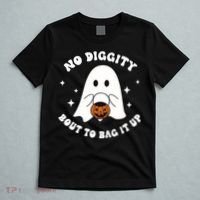 No Diggity Bout To Bag It Up Halloween Trick Or Treat Ghost T-Shirt thumb 5