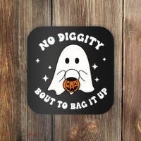 No Diggity Bout To Bag It Up Halloween Trick Or Treat Ghost Coaster thumb 0