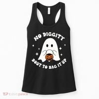 No Diggity Bout To Bag It Up Halloween Trick Or Treat Ghost Women's Tank Top thumb 0