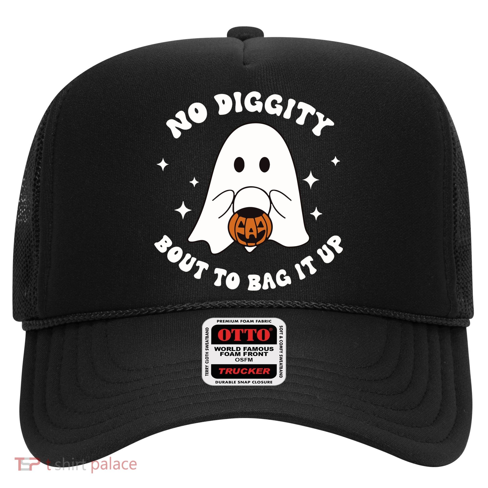 No Diggity Bout To Bag It Up Halloween Trick Or Treat Ghost Hat