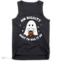 No Diggity Bout To Bag It Up Halloween Trick Or Treat Ghost Tank Top thumb 0