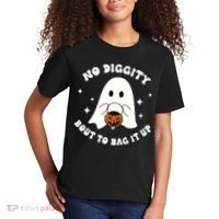 No Diggity Bout To Bag It Up Halloween Trick Or Treat Ghost Kids T-Shirt thumb 2
