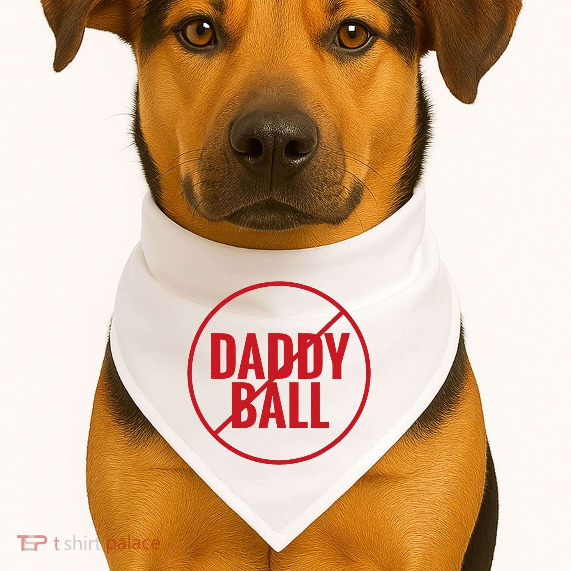 No Daddy Ball As Baseball Coach USA-Made Doggie Bandana