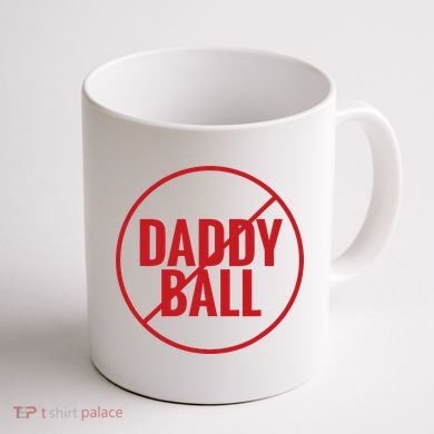 No Daddy Ball As Baseball Coach Coffee Mug back
