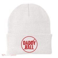 No Daddy Ball As Baseball Coach Beanie thumb 0