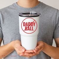 No Daddy Ball As Baseball Coach Tumbler thumb 2