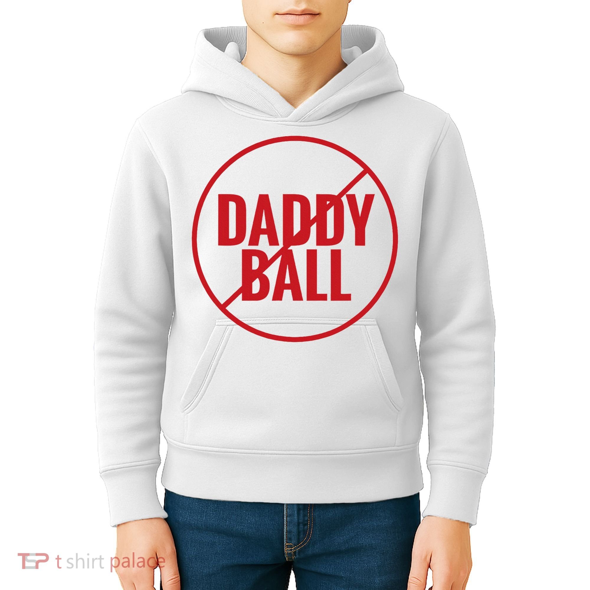 No Daddy Ball As Baseball Coach Kids Hoodie