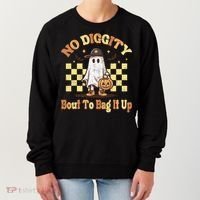 No Diggity Bout To Bag It Up Cool Ghost Halloween Women's Sweatshirt thumb 0