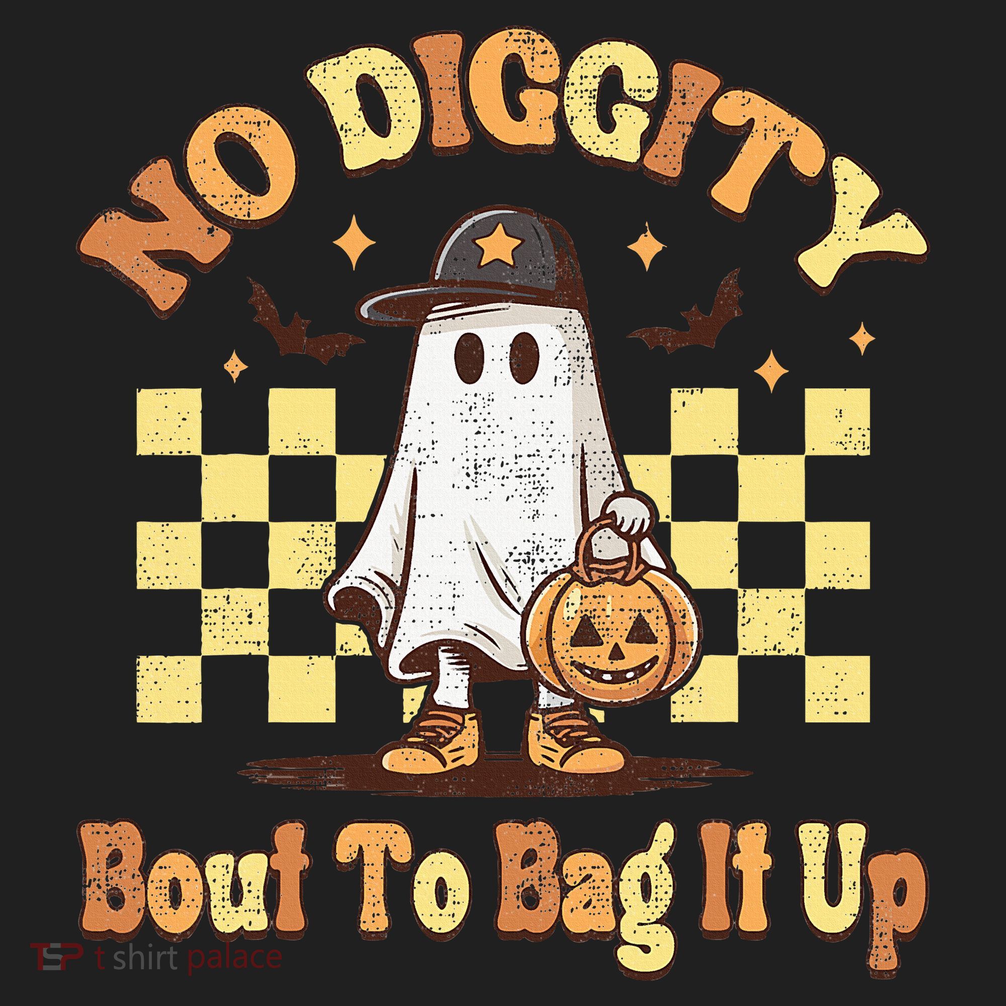 No Diggity Bout To Bag It Up Cool Ghost Halloween Beanie