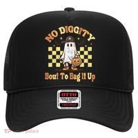 No Diggity Bout To Bag It Up Cool Ghost Halloween Hat thumb 0