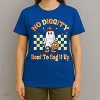 No Diggity Bout To Bag It Up Cool Ghost Halloween T-Shirt thumb 4