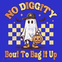 No Diggity Bout To Bag It Up Cool Ghost Halloween Women's Tank Top thumb 5