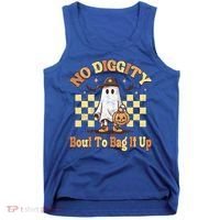 No Diggity Bout To Bag It Up Cool Ghost Halloween Tank Top thumb 0