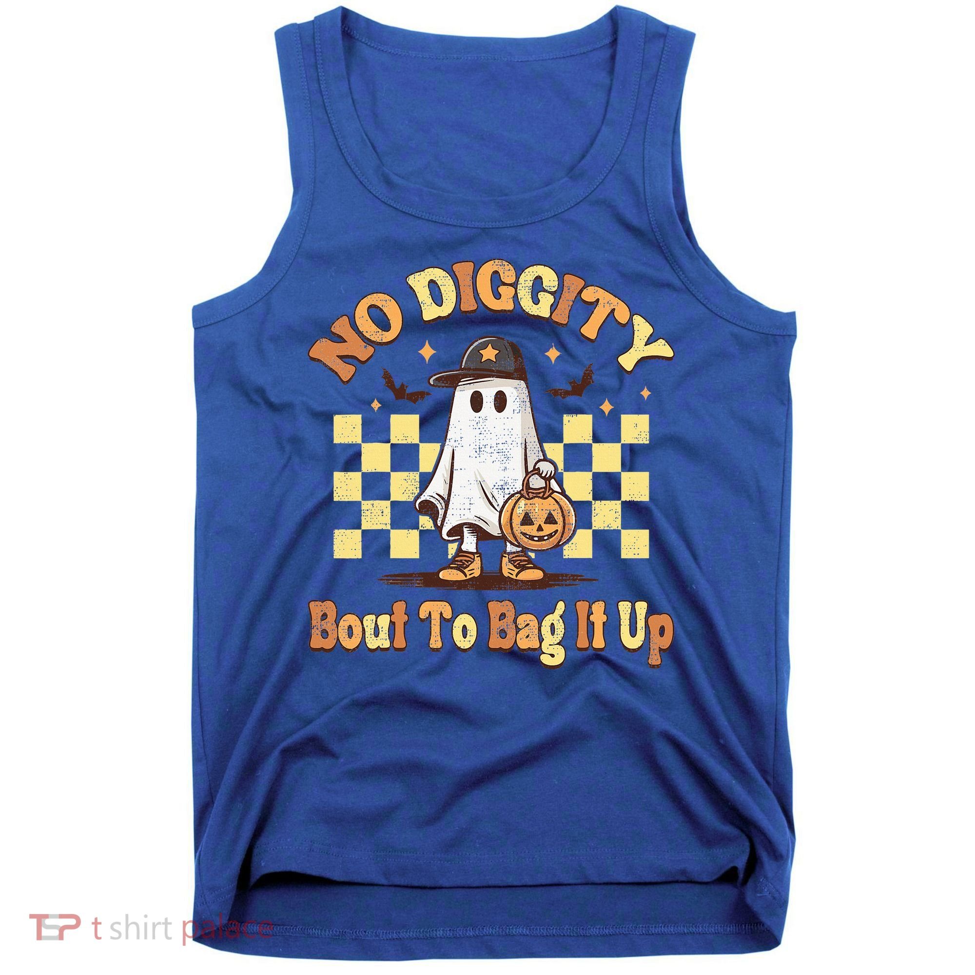 No Diggity Bout To Bag It Up Cool Ghost Halloween Tank Top