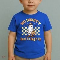No Diggity Bout To Bag It Up Cool Ghost Halloween Toddler T-Shirt thumb 2