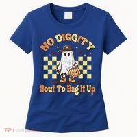 No Diggity Bout To Bag It Up Cool Ghost Halloween Women's T-Shirt thumb 0