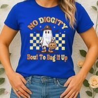 No Diggity Bout To Bag It Up Cool Ghost Halloween Women's T-Shirt thumb 2