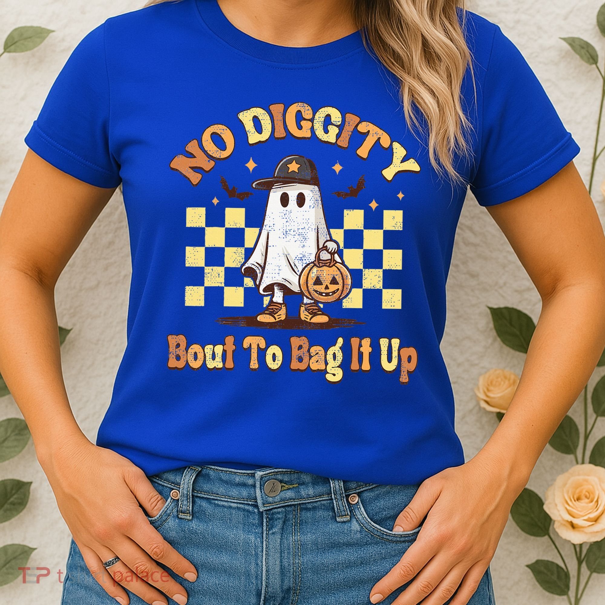 No Diggity Bout To Bag It Up Cool Ghost Halloween Women's T-Shirt