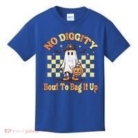 No Diggity Bout To Bag It Up Cool Ghost Halloween Kids T-Shirt thumb 0