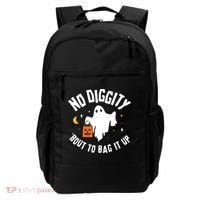 No Diggity Bout To Bag It Up Cute Ghost Halloween Candy Backpack thumb 0
