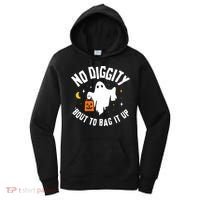 No Diggity Bout To Bag It Up Cute Ghost Halloween Candy Women's Hoodie thumb 0