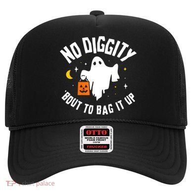 No Diggity Bout To Bag It Up Cute Ghost Halloween Candy Hat