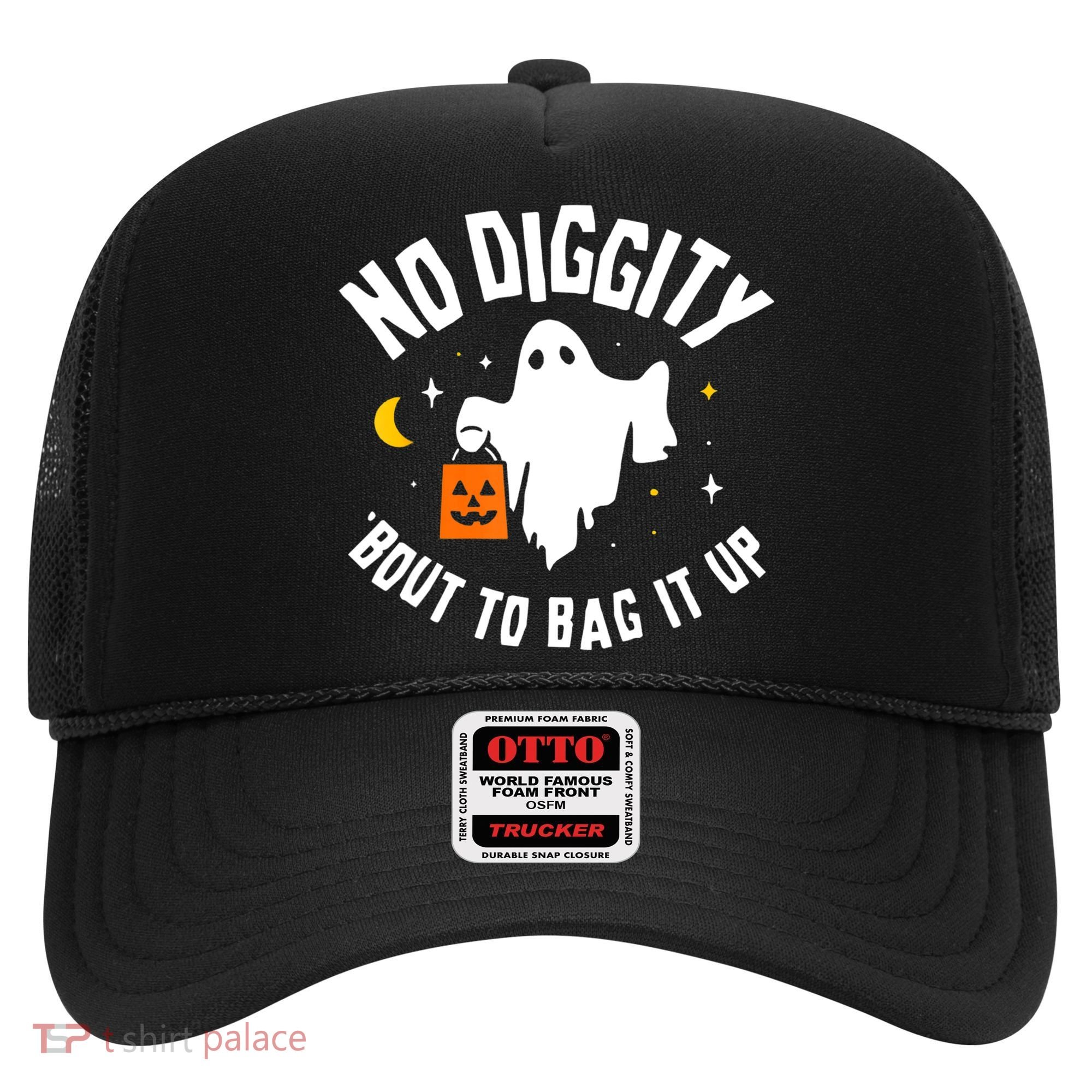 No Diggity Bout To Bag It Up Cute Ghost Halloween Candy Hat