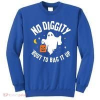 No Diggity Bout To Bag It Up Cute Ghost Halloween Candy Sweatshirt thumb 0