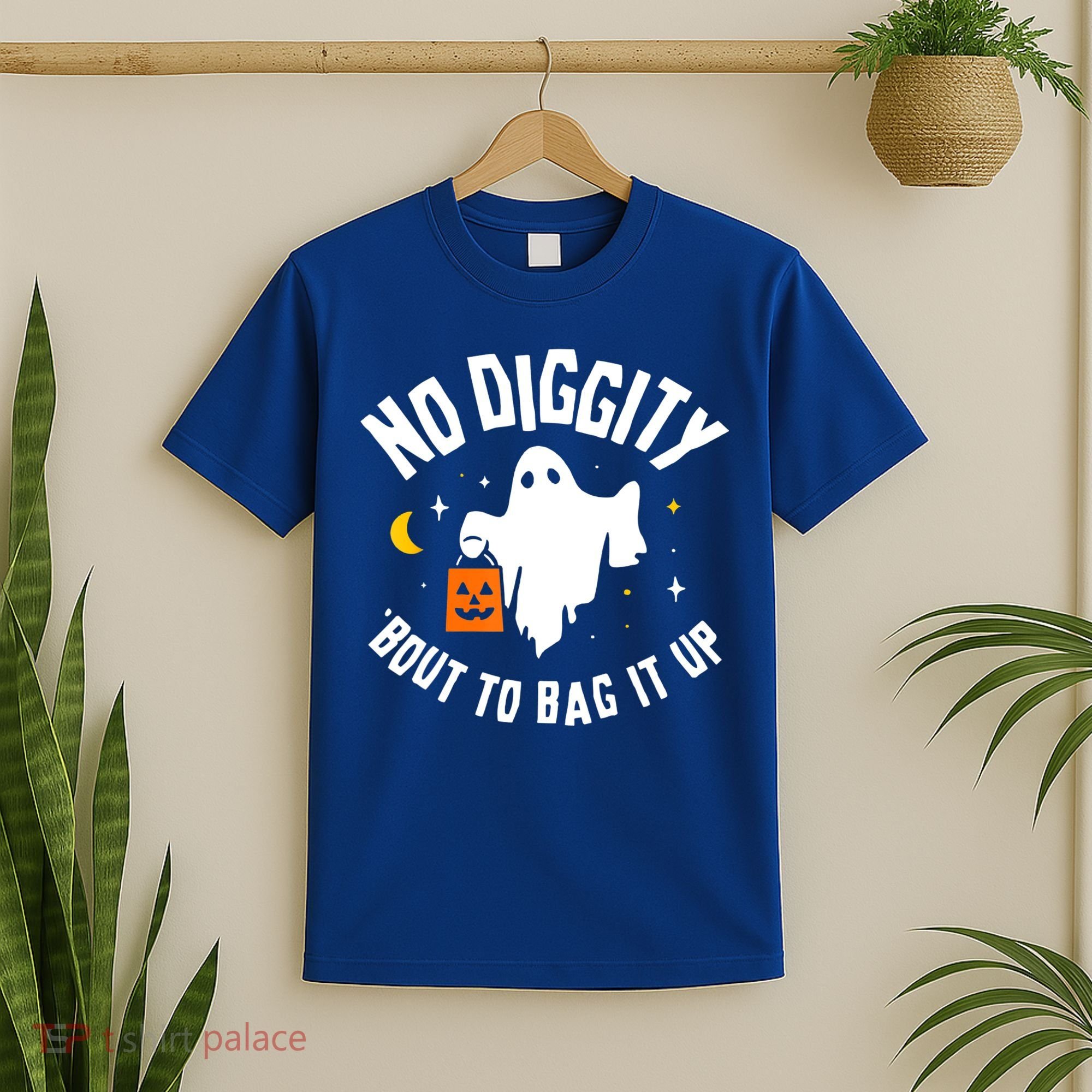No Diggity Bout To Bag It Up Cute Ghost Halloween Candy T-Shirt