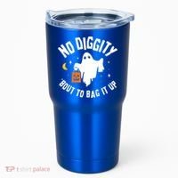 No Diggity Bout To Bag It Up Cute Ghost Halloween Candy Tumbler thumb 0
