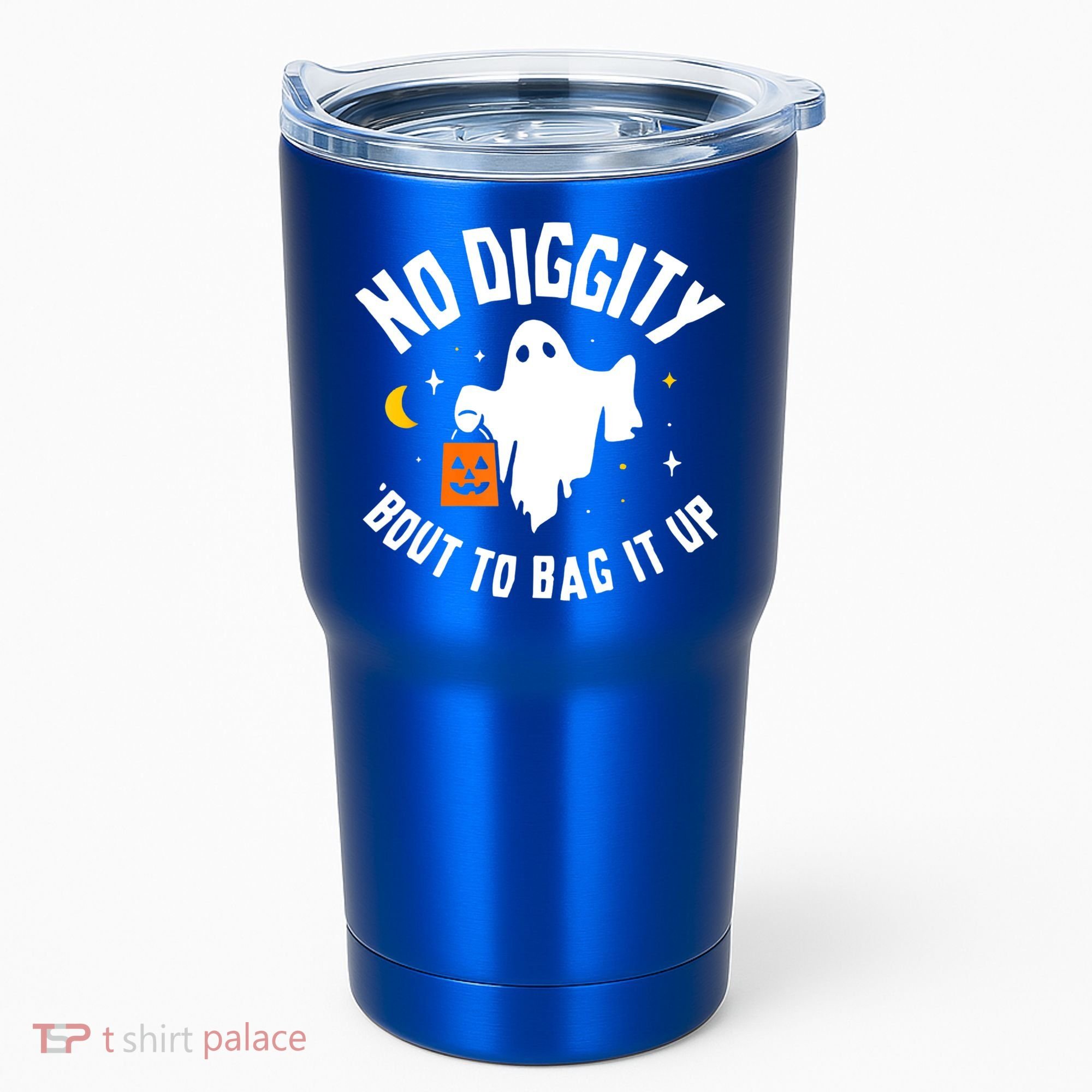 No Diggity Bout To Bag It Up Cute Ghost Halloween Candy Tumbler