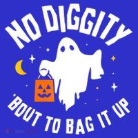 No Diggity Bout To Bag It Up Cute Ghost Halloween Candy Women's Tank Top thumb 5
