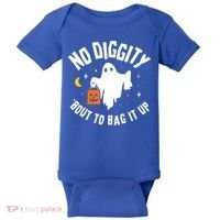 No Diggity Bout To Bag It Up Cute Ghost Halloween Candy Baby Bodysuit thumb 0
