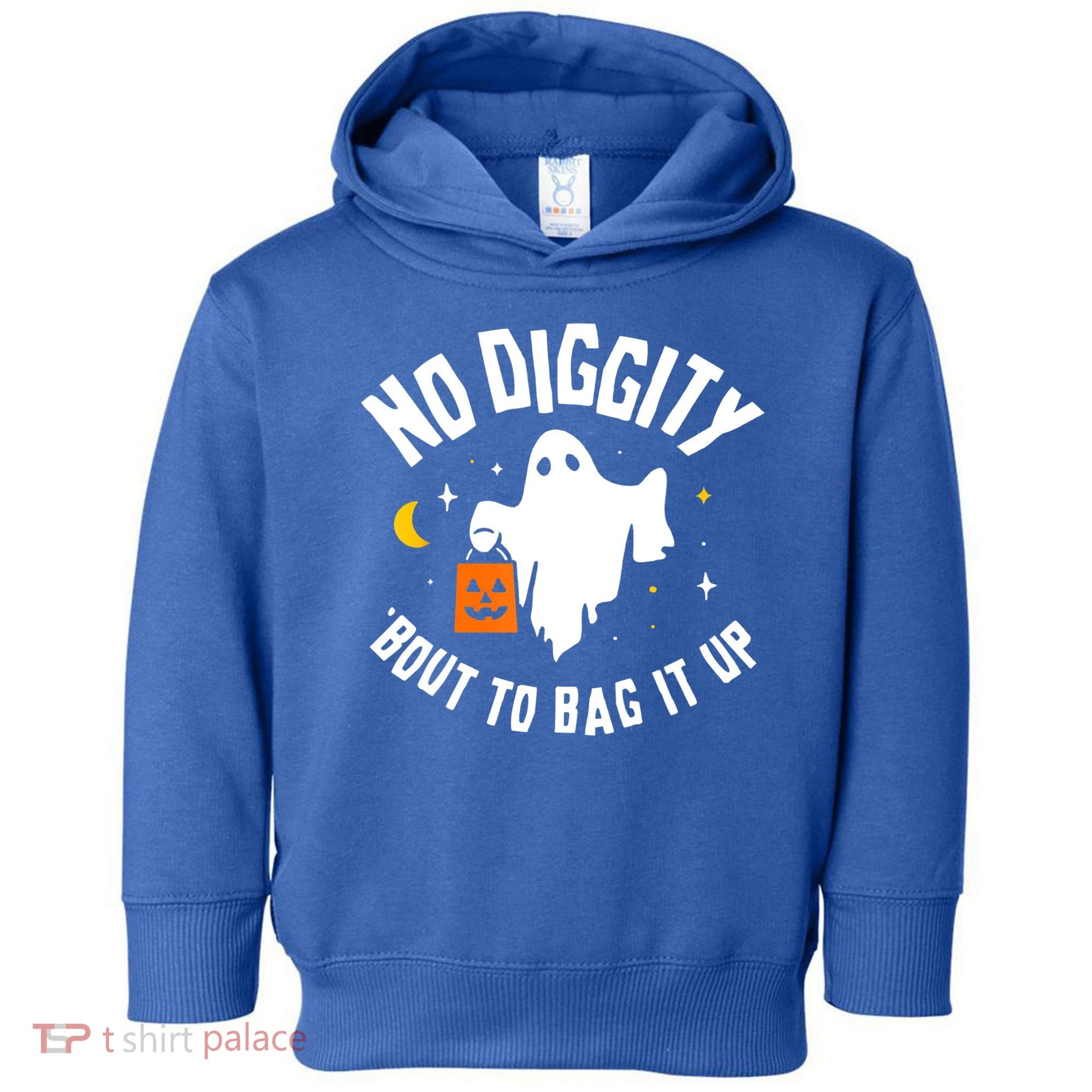No Diggity Bout To Bag It Up Cute Ghost Halloween Candy Toddler Hoodie