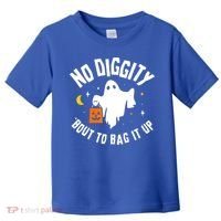 No Diggity Bout To Bag It Up Cute Ghost Halloween Candy Toddler T-Shirt thumb 0