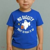 No Diggity Bout To Bag It Up Cute Ghost Halloween Candy Toddler T-Shirt thumb 2