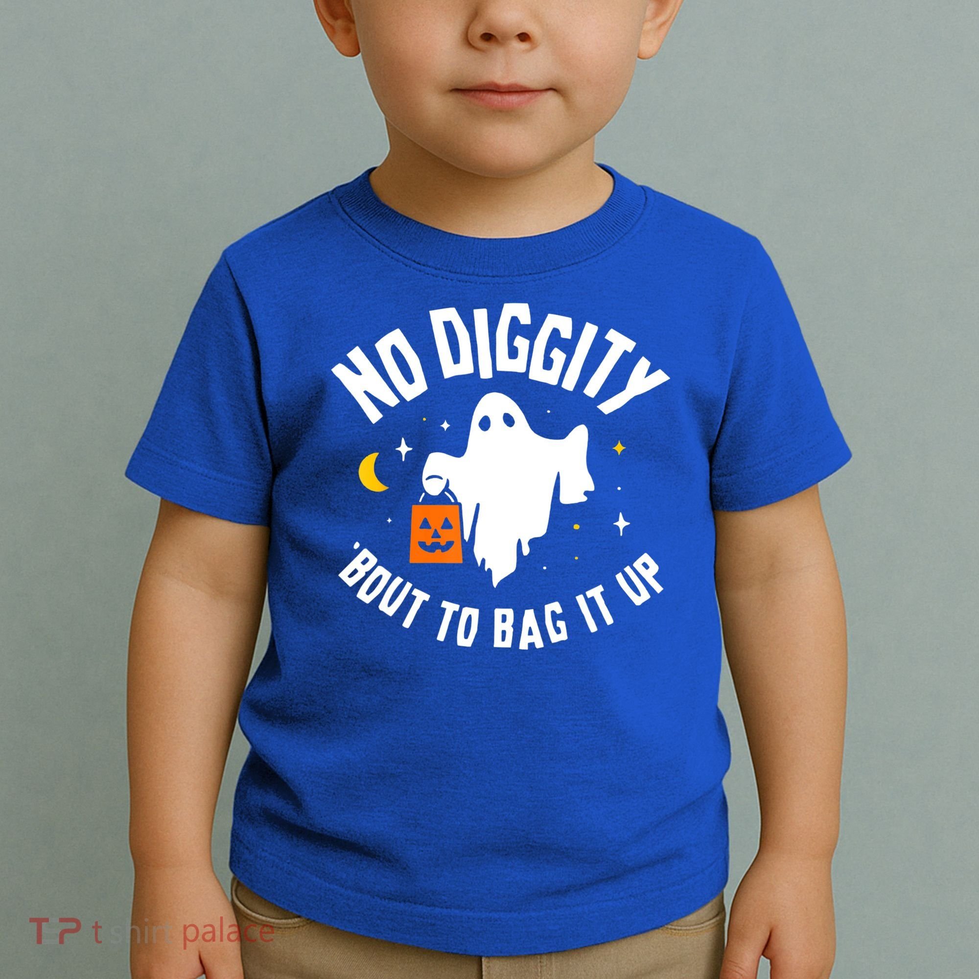 No Diggity Bout To Bag It Up Cute Ghost Halloween Candy Toddler T-Shirt