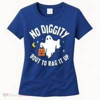 No Diggity Bout To Bag It Up Cute Ghost Halloween Candy Women's T-Shirt thumb 0