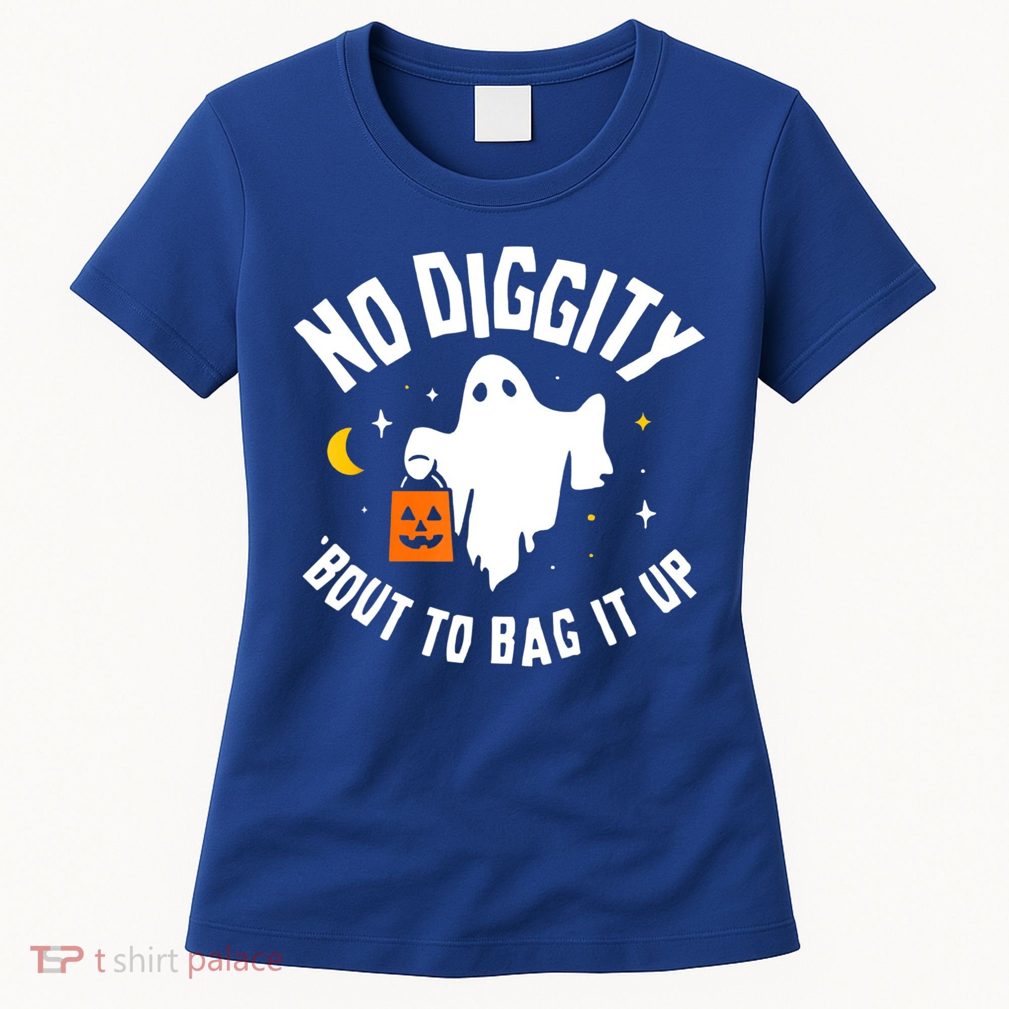 No Diggity Bout To Bag It Up Cute Ghost Halloween Candy Women's T-Shirt