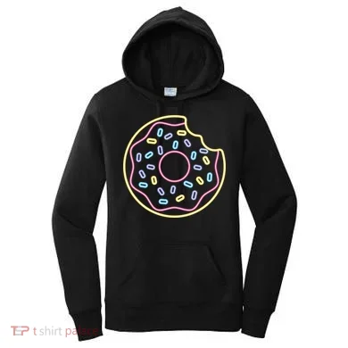 Neon Donut Bite Women's Hoodie