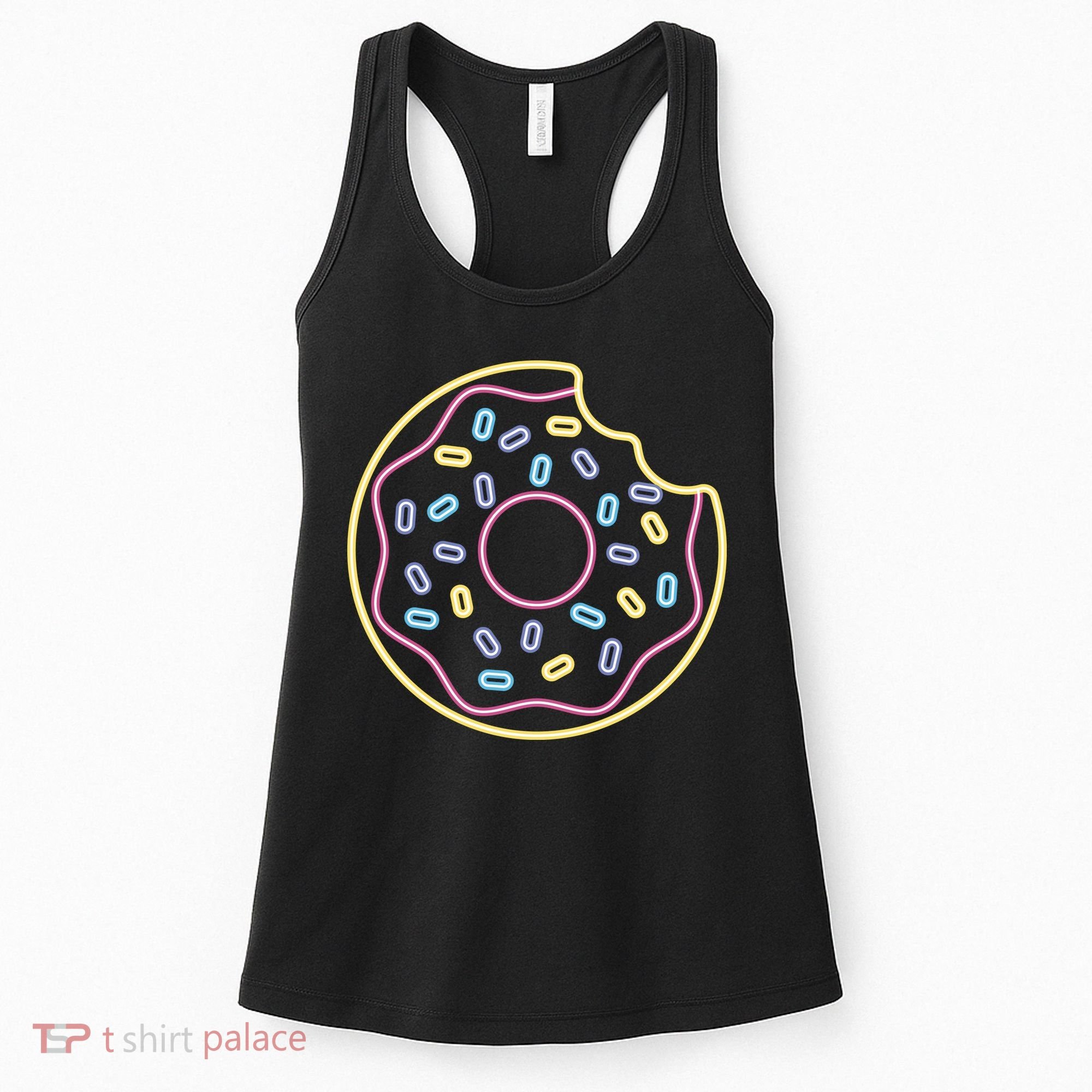 Neon Donut Bite Women's Tank Top